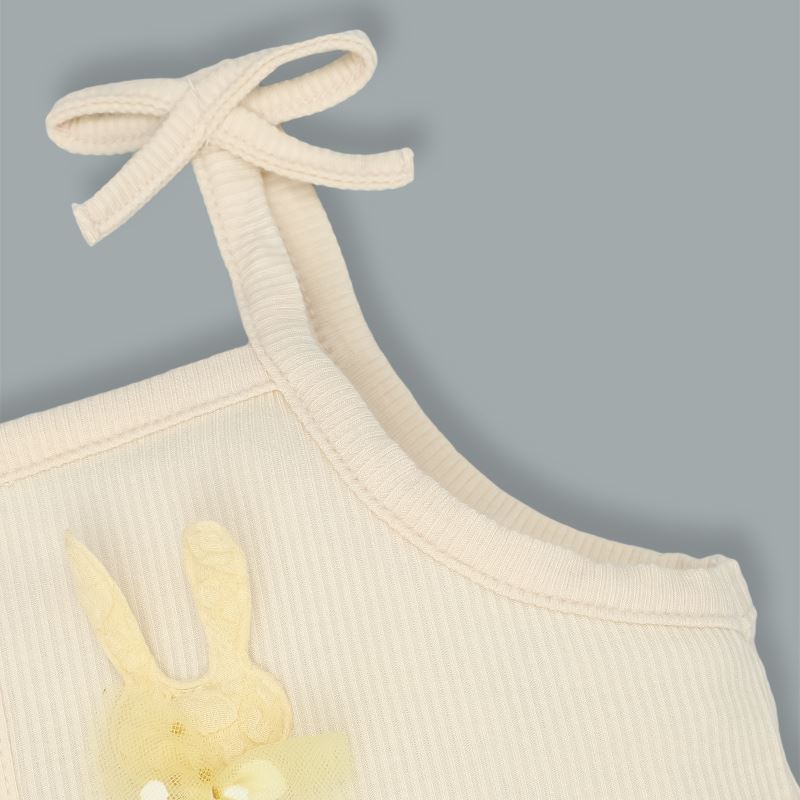 Bodysuit sát nách bé gái đính nơ Lullaby NH399N màu hồng 14