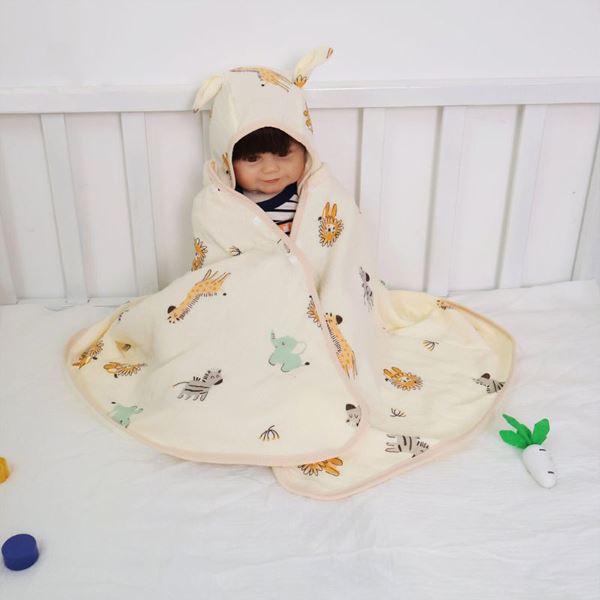 Áo choàng unisex TOP KIDS cotton muslin màu ngẫu nhiên