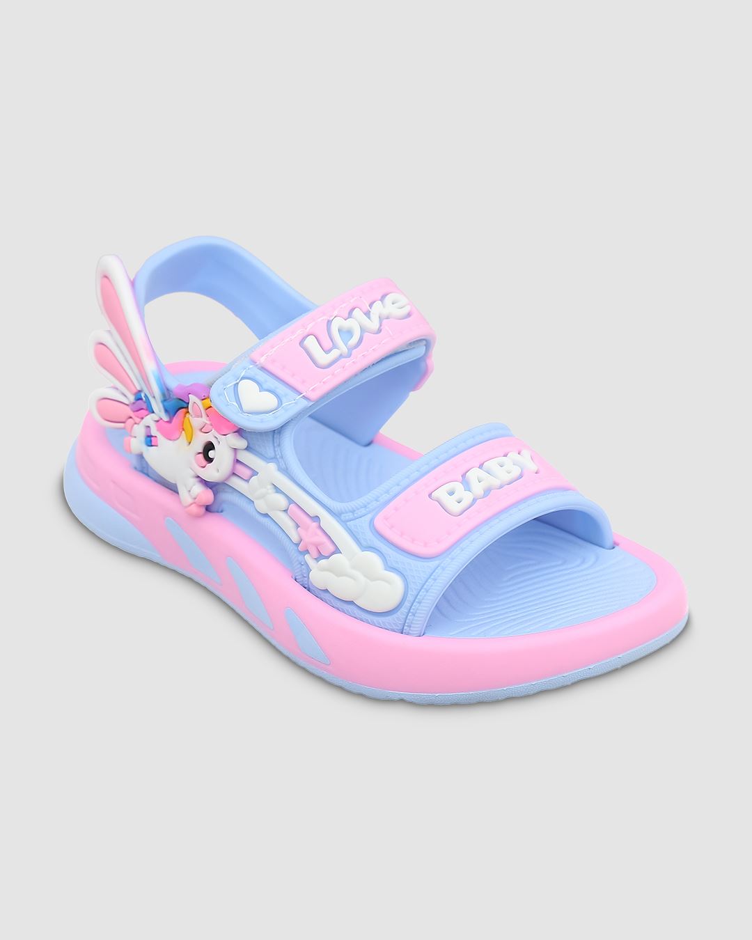 Giày sandal cho bé gái Á Châu Avakids AC56 màu hồng - xanh dương 2