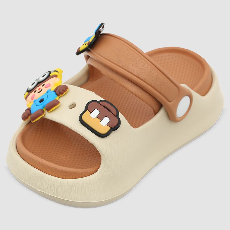 Dép sục cho bé Á Châu Avakids AC68 màu nâu - be