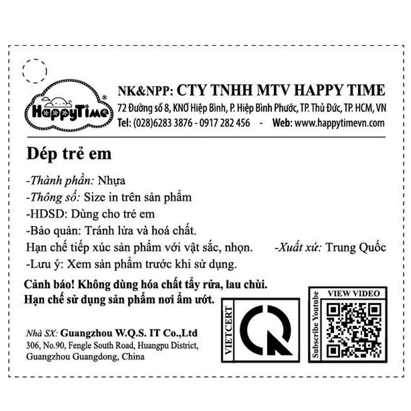 Dép sục cho bé gái HappyTime 2268-77 màu hồng 19