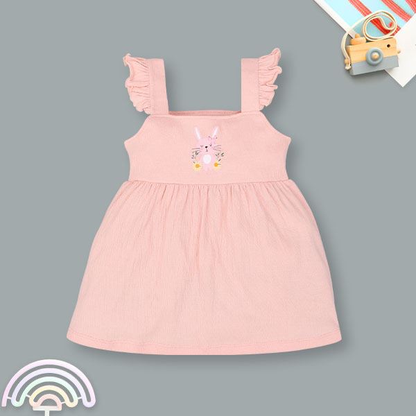 Đầm bé gái Pony Kids in thỏ màu hồng chính hãng, giá tốt - AVAKids.com