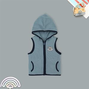 Áo khoác gile bé trai La Pomme màu xanh dương