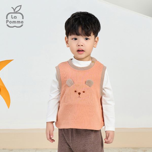 Áo khoác gile cho bé La Pomme màu cam, xinh xắn - AVAKids.com