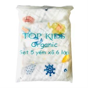 Set 5 yếm ăn cho bé TOP KIDS - Màu ngẫu nhiên