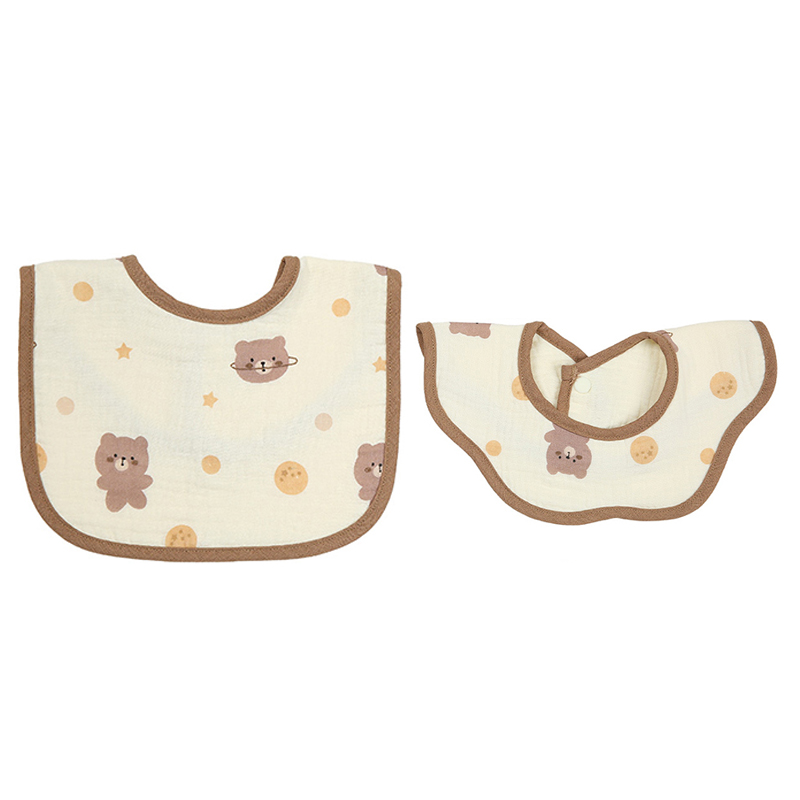 Bộ 2 yếm ăn cho bé muslin Bessla - Rồng xanh (0 - 2 tuổi) 14
