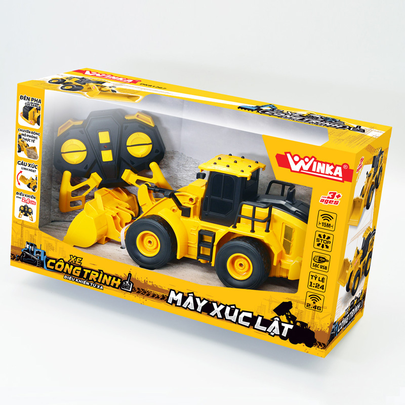 Đồ chơi xe công trình điều khiển từ xa - máy xúc lật WINKA DK81267 3