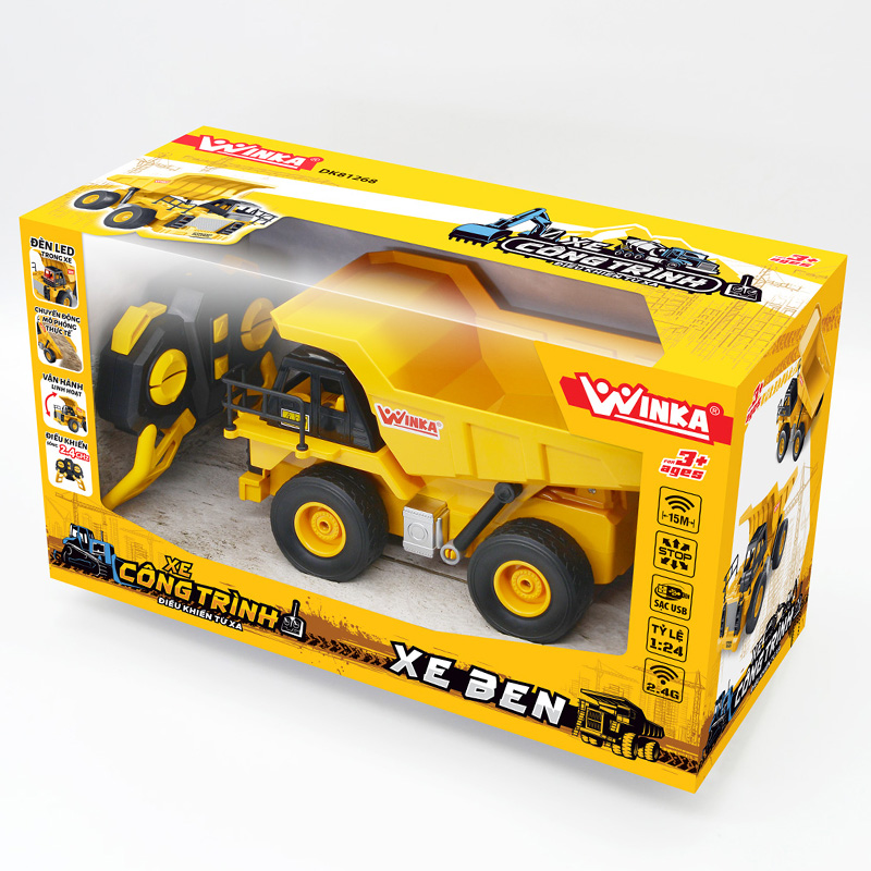 Đồ chơi xe công trình điều khiển từ xa - xe ben WINKA DK81268 3