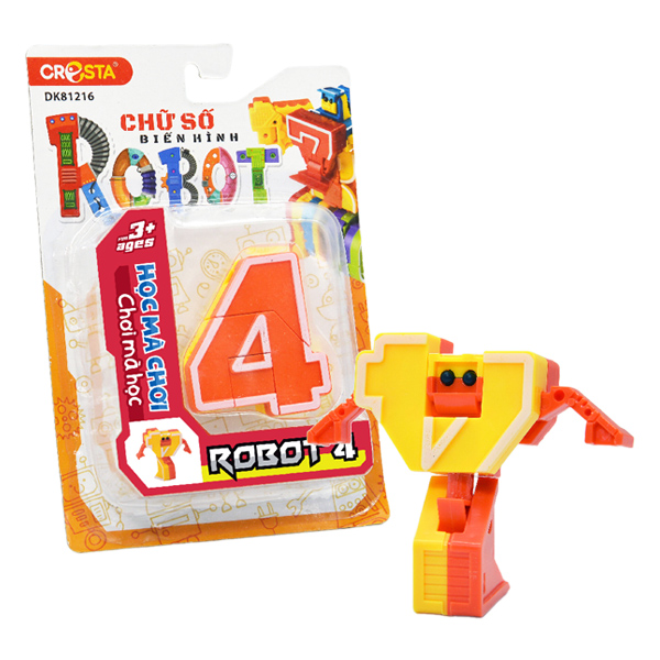 Đồ chơi chữ số biến hình robot 4 CRESTA DK81216