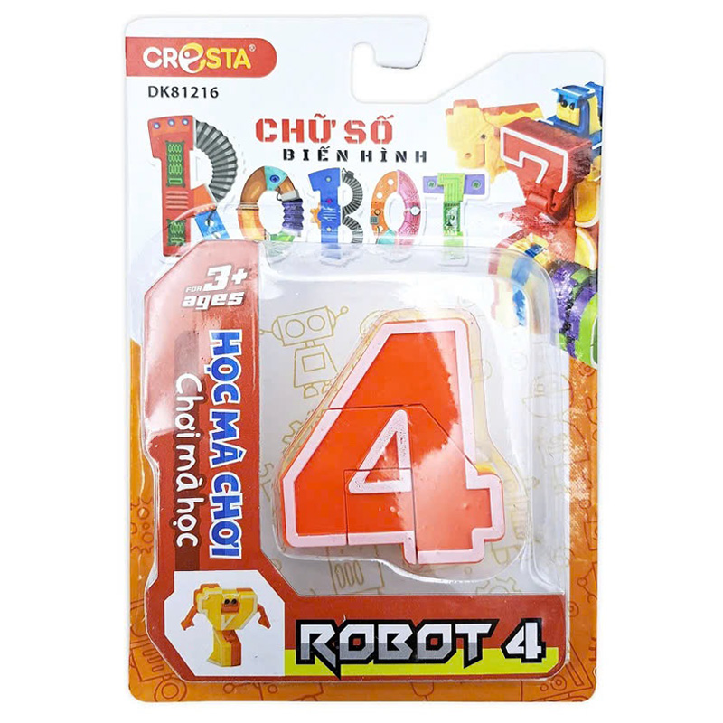 Đồ chơi chữ số biến hình robot 4 Duka DK81216