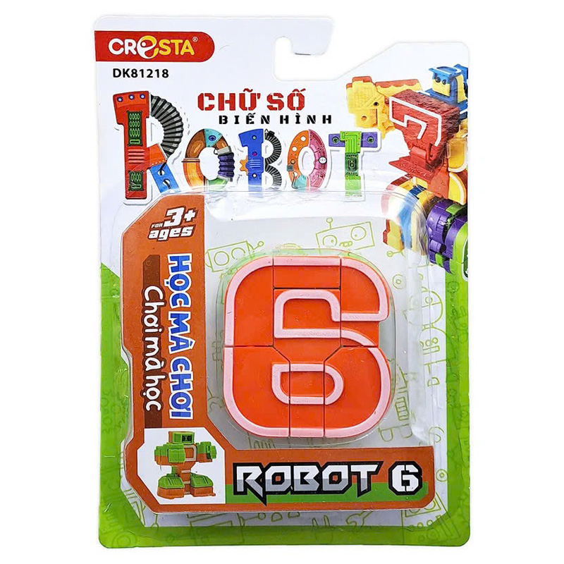 Đồ chơi chữ số biến hình robot 6 Duka DK81218