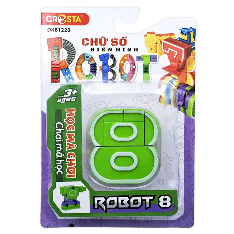 Đồ chơi chữ số biến hình robot 8 Duka DK81220