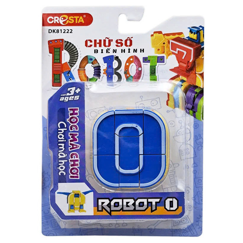 Đồ chơi chữ số biến hình robot 0 CRESTA DK81222