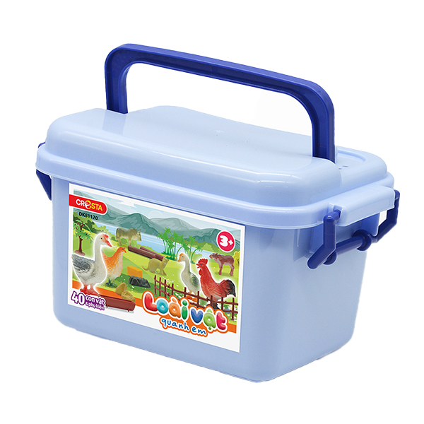 Đồ chơi loài vật quanh em 40 con vật và phụ kiện CRESTA DK81170