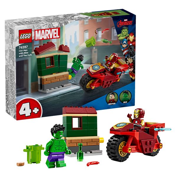 Đồ chơi lắp ráp xe máy của Iron Man và người khổng lồ Lego Marvel 76287