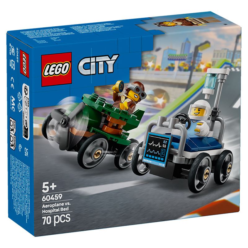 Đồ chơi lắp ráp bộ đôi máy bay và xe cấp cứu di động Lego City 60459 (70 chi tiết)
