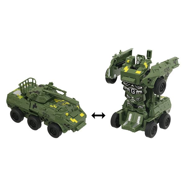 Đồ chơi xe thiết giáp biến hình robot HappyTime CY167-802 - Màu ngẫu nhiên