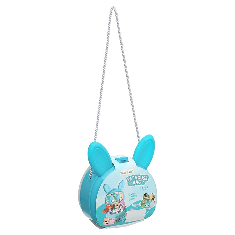 Đồ chơi túi đeo thỏ chăm sóc thú cưng HappyTime 8328 (20 chi tiết) 2