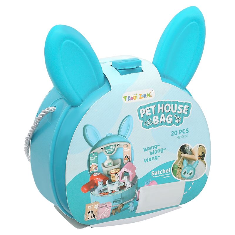 Đồ chơi túi đeo thỏ chăm sóc thú cưng HappyTime 8328 (20 chi tiết) 3