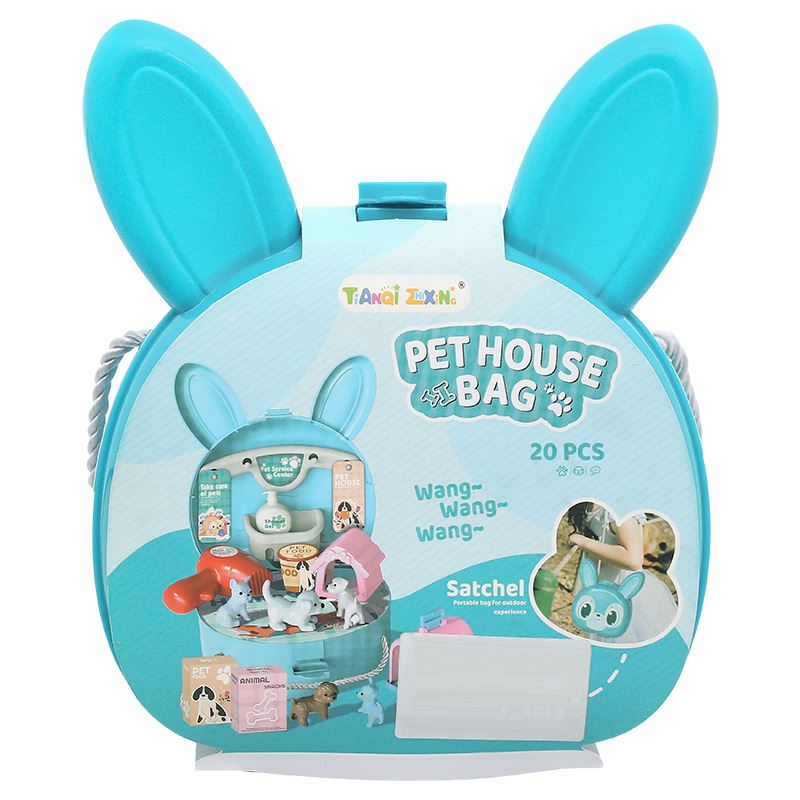 Đồ chơi túi đeo thỏ chăm sóc thú cưng HappyTime 8328 (20 chi tiết) 5