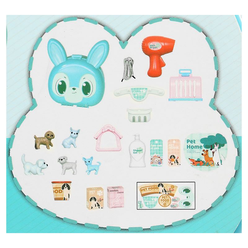 Đồ chơi túi đeo thỏ chăm sóc thú cưng HappyTime 8328 (20 chi tiết) 9
