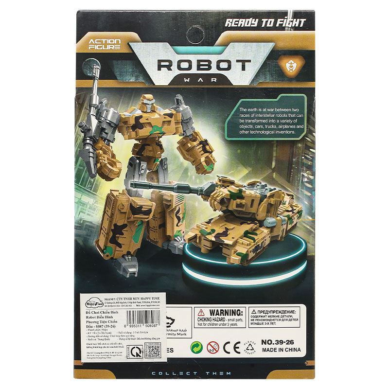Đồ chơi chiến binh robot biến hình xe tăng HappyTime 8087 5