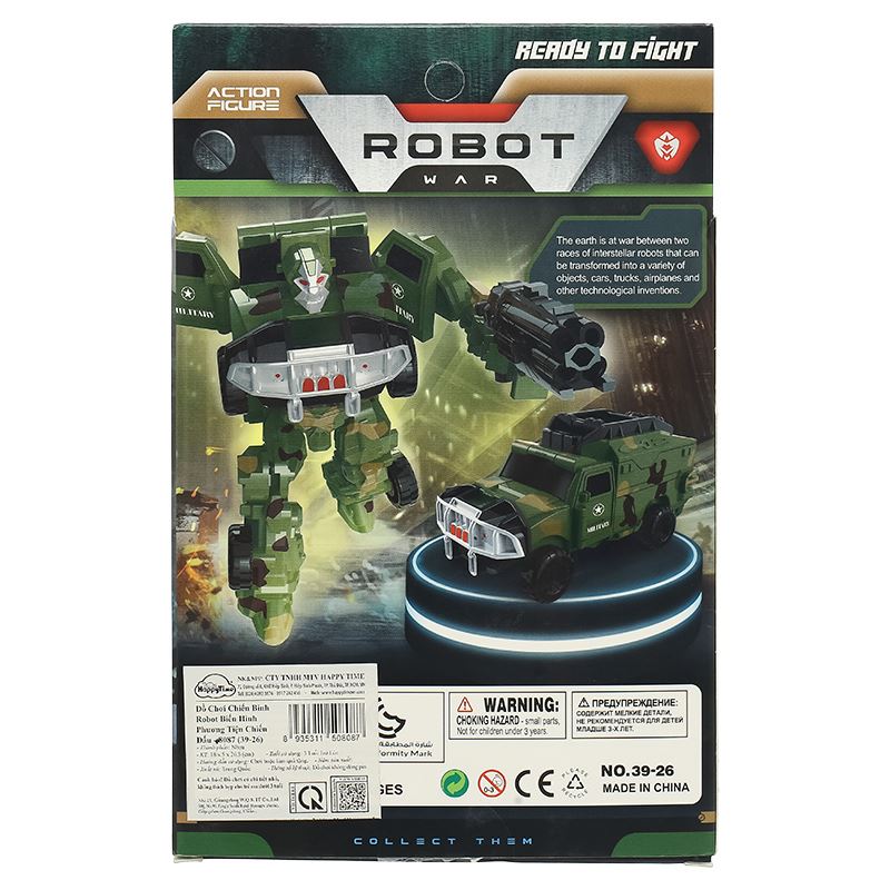 Đồ chơi chiến binh robot biến hình xe bọc thép HappyTime 6372 5