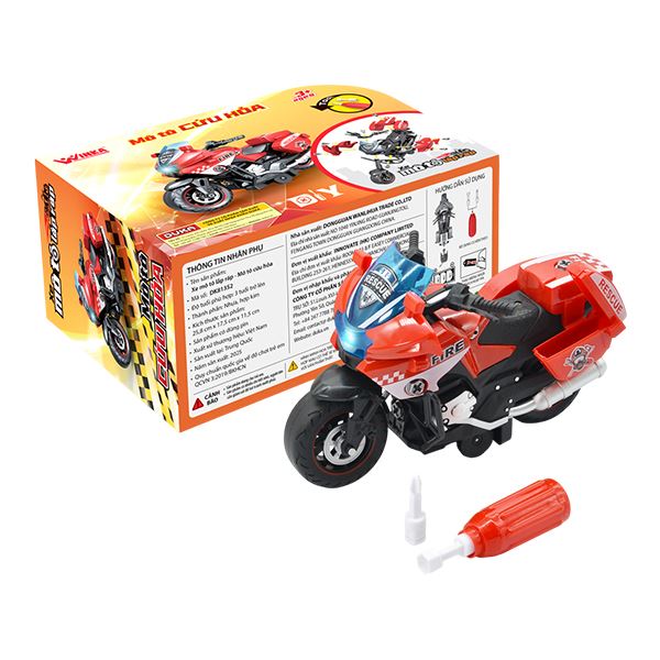 Đồ chơi lắp ráp xe mô tô cứu hỏa WINKA DK81352