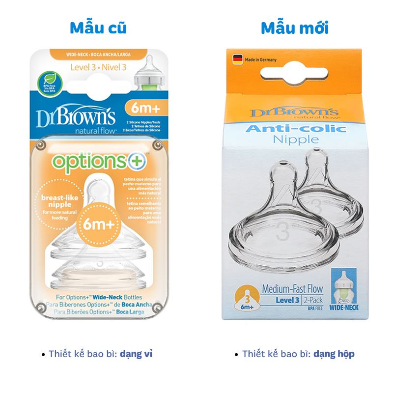 Bộ 2 núm ti Dr.Brown's cổ rộng size Y (từ 9 tháng) 16