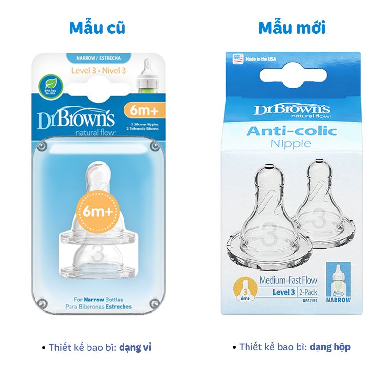 Bộ 2 núm ti Dr.Brown's cổ hẹp size Y (từ 9 tháng) 16