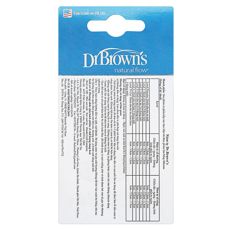 Bộ 2 núm ti Dr.Brown's cổ hẹp size Y (từ 9 tháng) 18