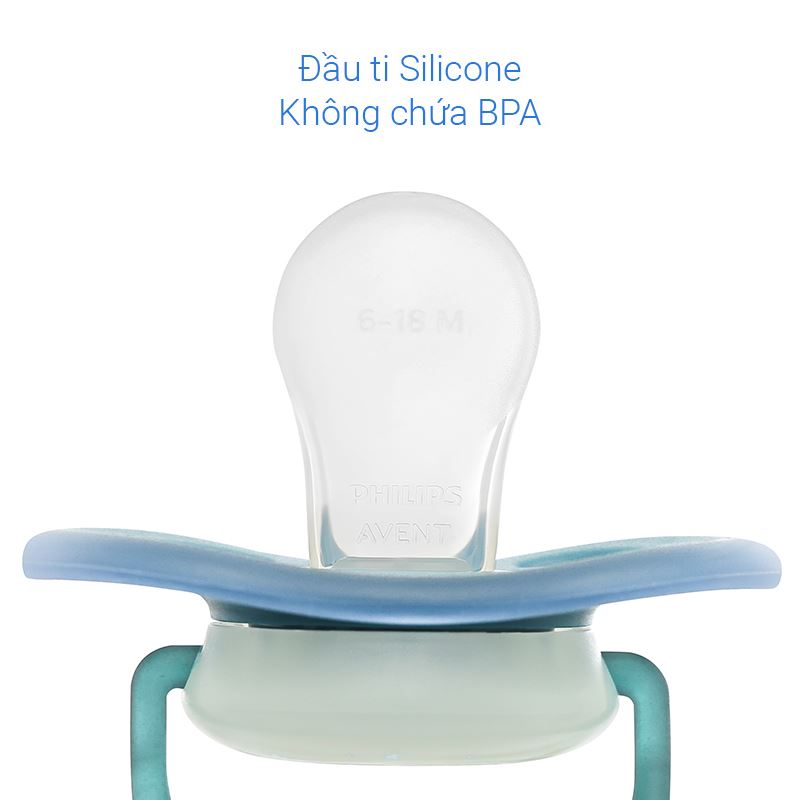 Bộ 2 ti ngậm Philips Avent dạ quang SCF376/13 (6 - 18 tháng) - Hình ngôi sao, mặt trăng 7