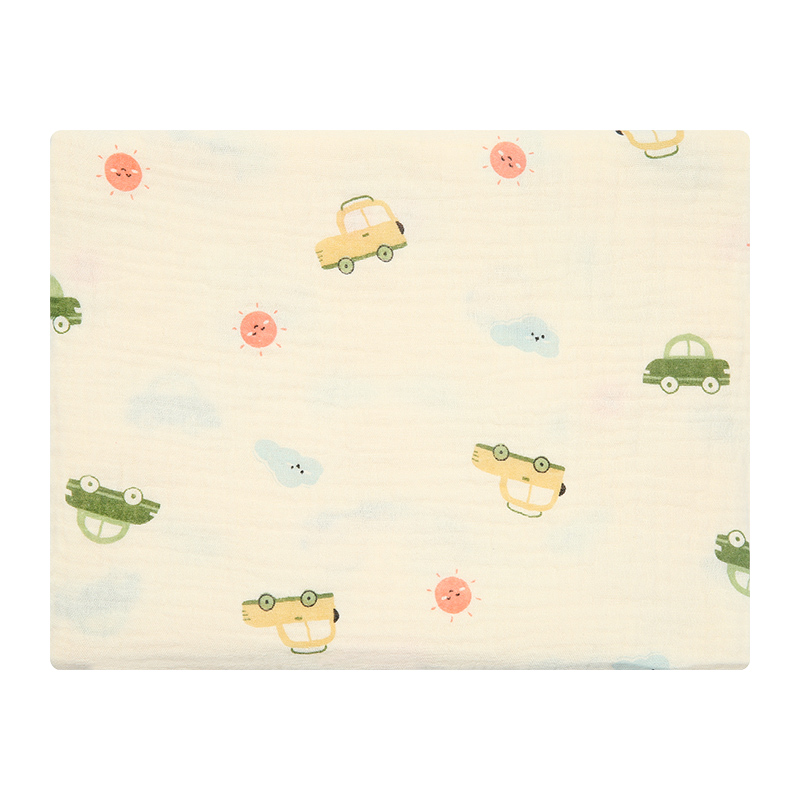 Khăn tắm muslin Bessla 2 lớp 90x100 cm - Ô tô 2