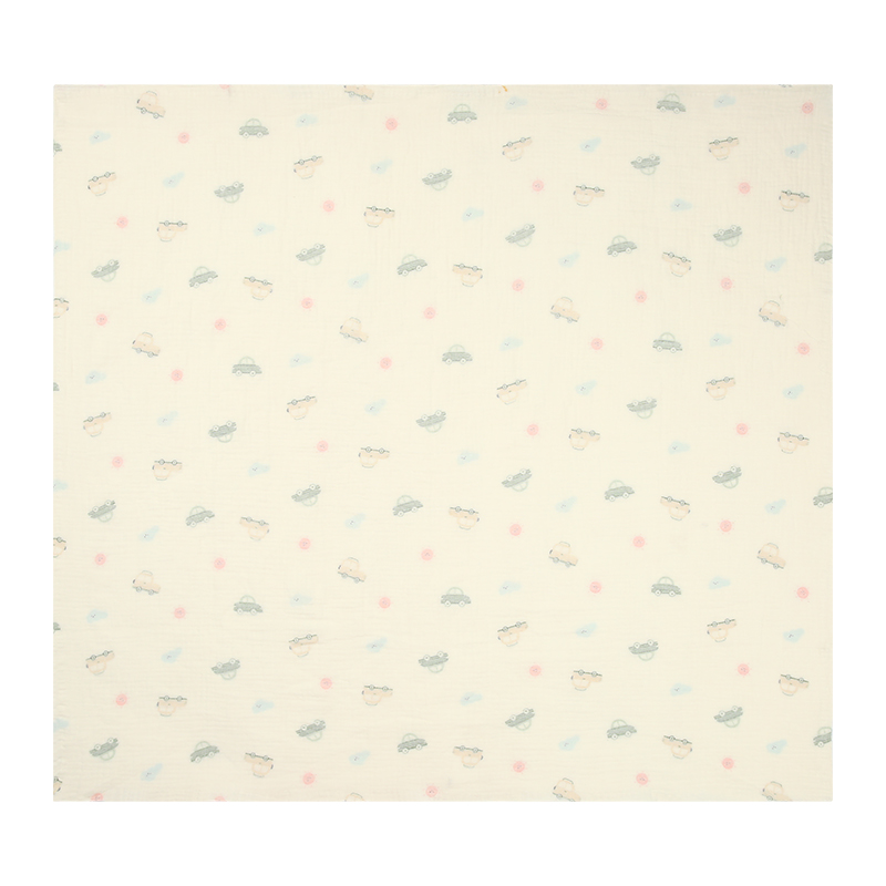Khăn tắm muslin Bessla 2 lớp 90x100 cm - Ô tô 4