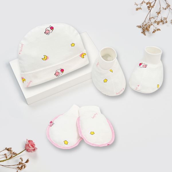 Set mũ bao tay chân IQ Baby in thỏ chính hãng - AVAKids.com