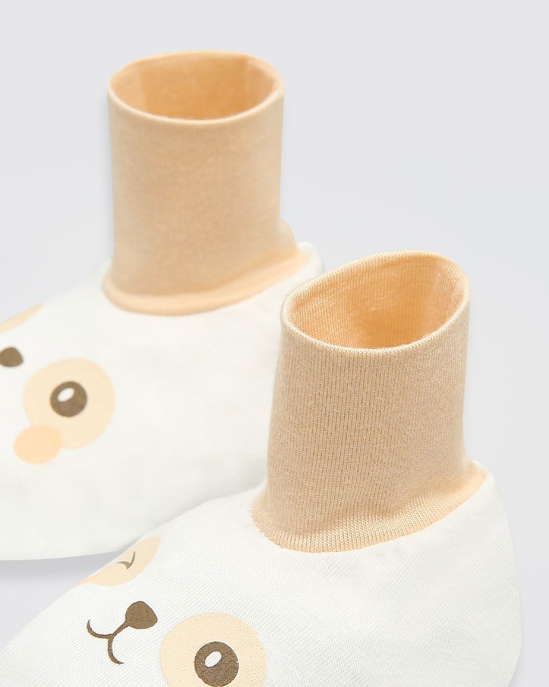 Set nón, bao tay bao chân tai thú BabyMommy màu be (0 - 3 tháng) 10