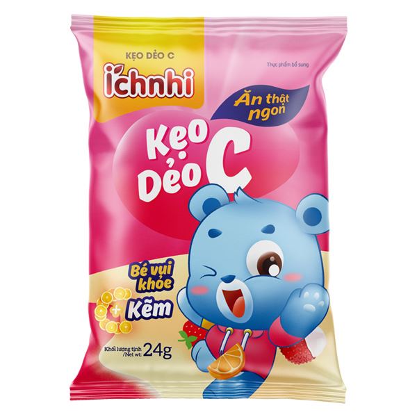 Kẹo dẻo Ích Nhi bổ sung vitamin C và kẽm 24g (từ 2 tuổi) - Giao mẫu ngẫu nhiên - AVAKids.com