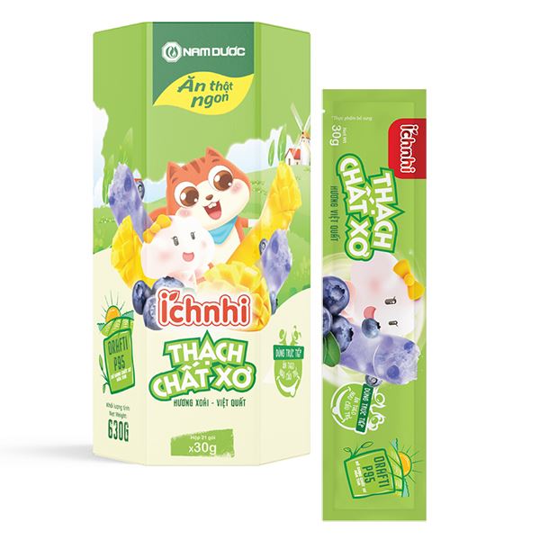 Thạch chất xơ Ích Nhi bổ sung chất xơ, ngừa táo bón (21 gói) - AVAKids.com