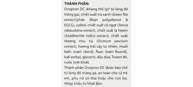 Thành phần - Richkid chống sâu răng hương trái cây, 30 ml dạng xịt (từ 1 tuổi) Thành phần - Richkid chống sâu răng hương trái cây, 30 ml dạng xịt (từ 1 tuổi)