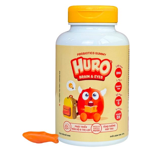 Kẹo dẻo Huro Probiotics Brain Eyes phát triển não bộ, thị lực - AVAKids.com