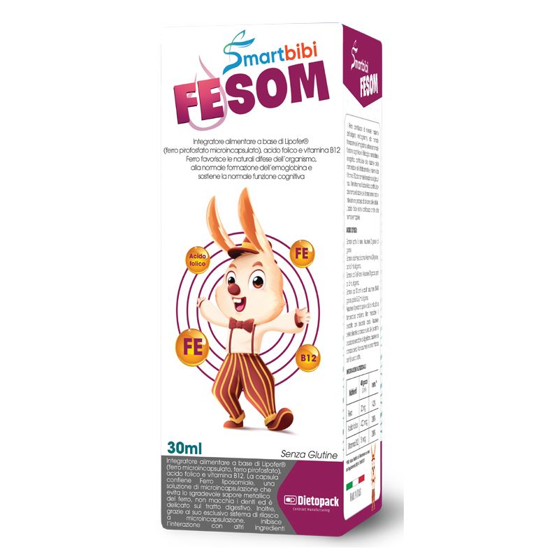 Smartbibi FESOM bổ sung sắt, hỗ trợ tạo hồng cầu hương trái cây, 30 ml dạng nhỏ giọt (từ 0 tháng)