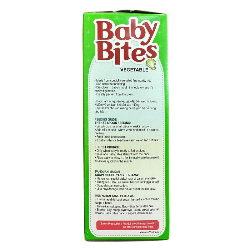 Bánh gạo ăn dặm A1 Baby Bites vị cà rốt hộp 50g (từ 6 tháng) 13