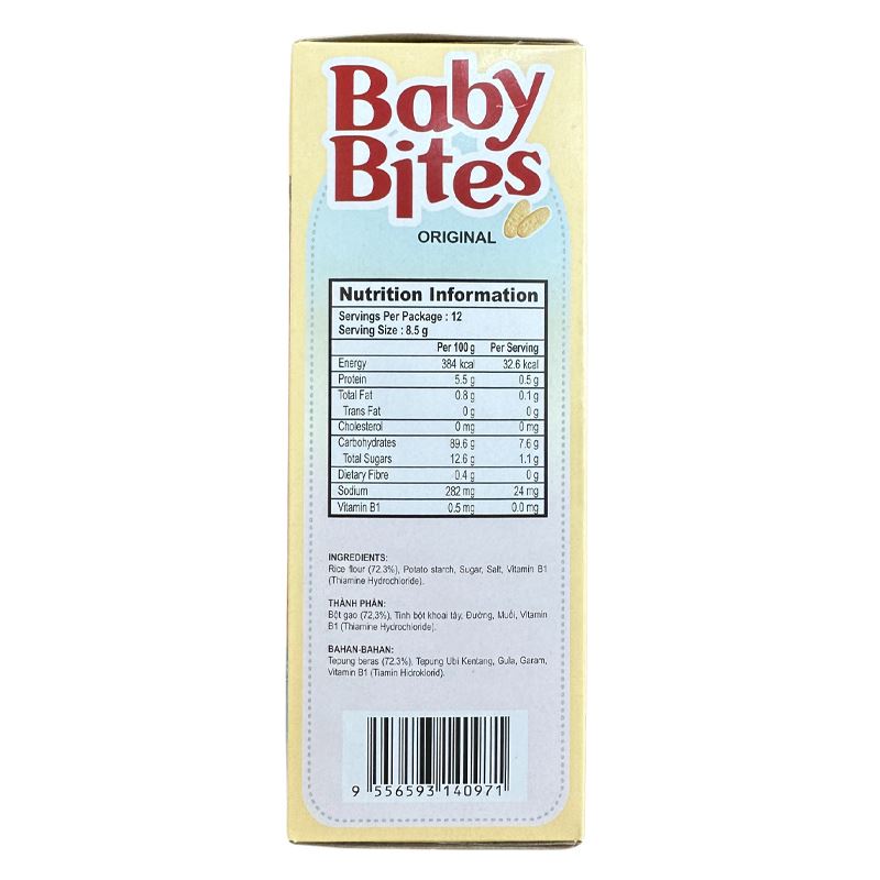 Bánh gạo ăn dặm A1 Baby Bites vị cà rốt hộp 50g (từ 6 tháng) 7