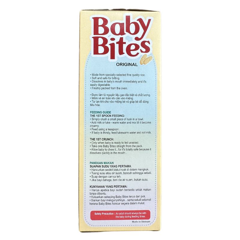 Bánh gạo ăn dặm A1 Baby Bites vị cà rốt hộp 50g (từ 6 tháng) 8