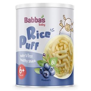 Bánh Gạo Ăn Dặm Babba's Baby Vị Việt Quất Lon 40G (Từ 6 Tháng) - Giao Bao Bì Ngẫu Nhiên