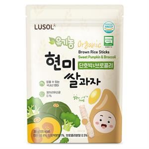 Bánh Gạo Lứt Ăn Dặm Lusol Vị Bí Đỏ, Súp Lơ Gói 30G (Từ 6 Tháng)