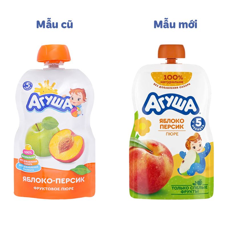 Trái cây nghiền Agusha táo, chuối, dâu tây và kiwi túi 90g (từ 8 tháng) - Giao bao bì ngẫu nghiên 10