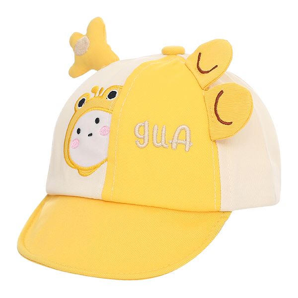 Nón kết TOP KIDS thêu ếch màu be - vàng