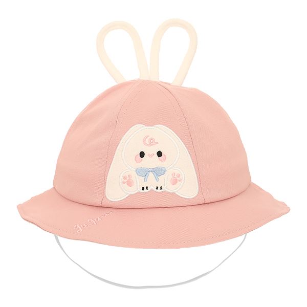 Nón vành TOP KIDS thêu thỏ màu hồng