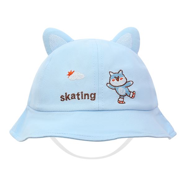 Nón vành TOP KIDS thêu cáo màu xanh dương